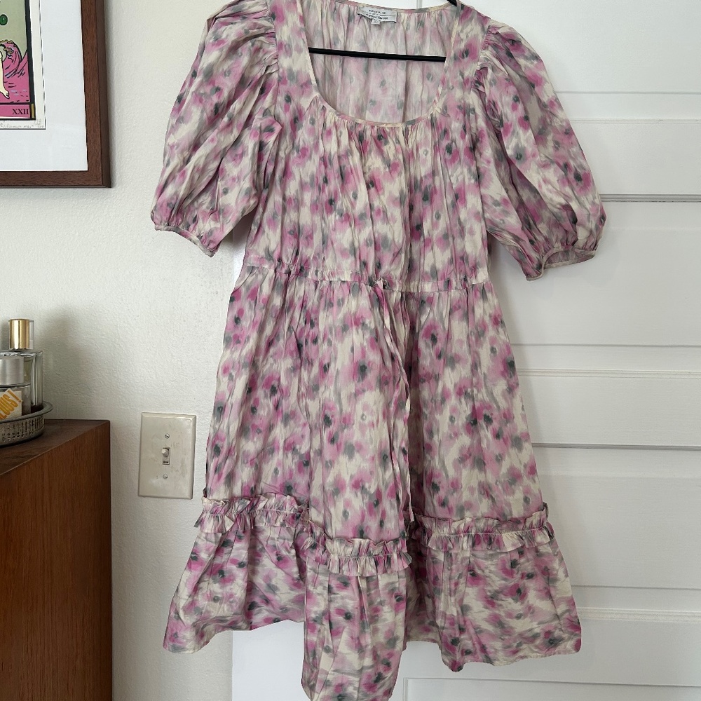 & Other Stories holiday party floral print mini dress